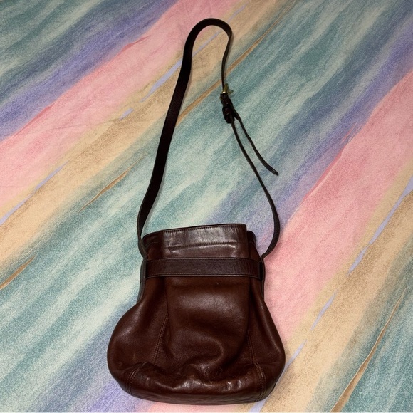 COACH Vintage Belted Soho Crossbody Pouch 4156 Mahogany Brown Leather - Picture 6 of 11